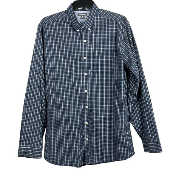 Eddie Bauer‎ Mens Long Sleeve Button Down Shirt Classic Fit Size TXL Blue - Picture 1 of 10